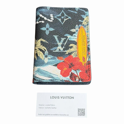 NEW Louis Vuitton Pocket Organizer Monogram Surfin’ Blue Bifold Wallet – Limited Edition Designer Luxury | Free 3–5 Day USA Shipping image 12