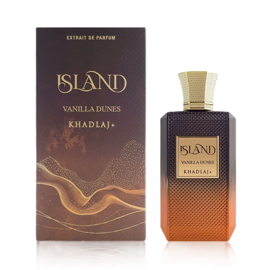 Khadlaj Island Vanilla Dunes Extrait de Parfum 100ml / 3.4 oz – Warm Sweet Vanilla Amber Luxury Fragrance | Long-Lasting Intense Scent | Free 3-Day USA Shipping image 0