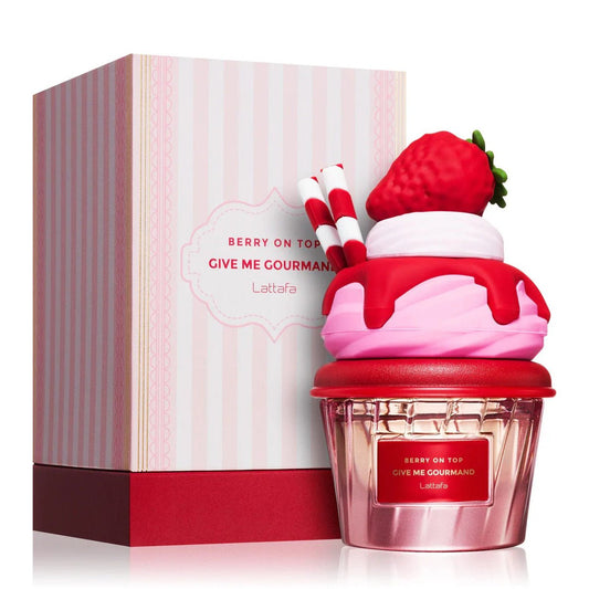 Lattafa Berry On Top Give Me Gourmand Eau de Parfum 75ml – Sweet Fruity Dessert Perfume | Free USA 3-Day Delivery image 0