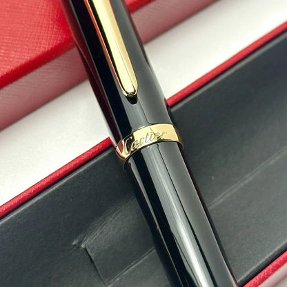 Cartier Black & Gold Composite Executive Rollerball Pen – Rare AD VIP Gift Luxury Writing Instrument | Free 3–5 Day USA Shipping image 3