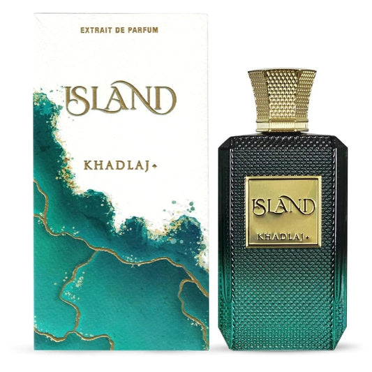 Khadlaj Island Extrait de Parfum 100ml / 3.4 oz – Fresh Aquatic Woody Luxury Fragrance | Long-Lasting Intense Scent | Free 3-Day USA Shipping image 0
