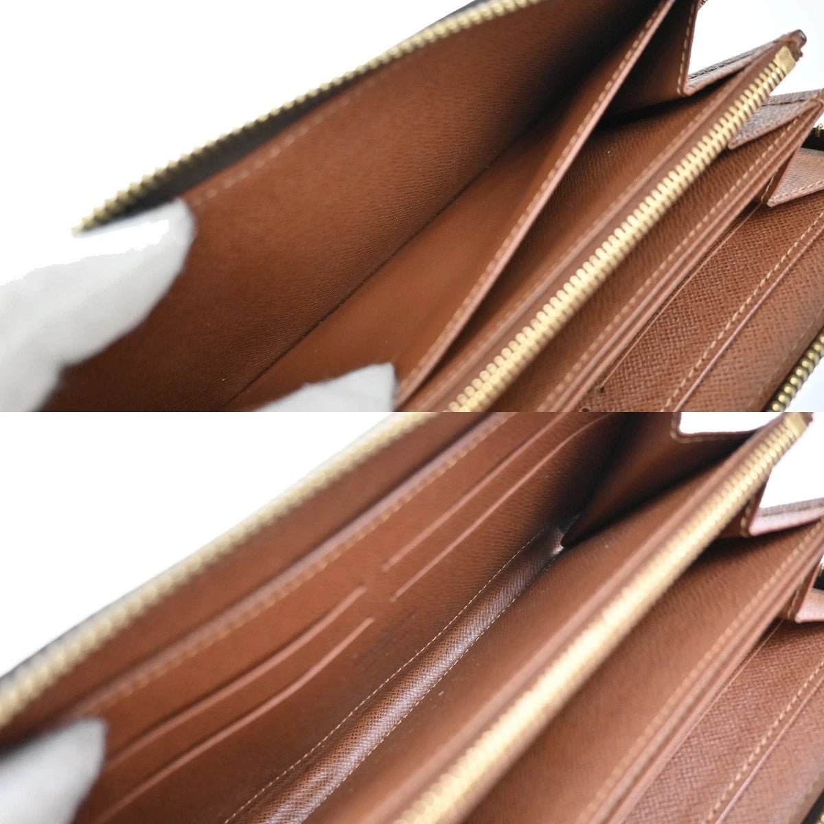 Louis Vuitton Long Zippy Wallet Monogram Leather Brown – Made in France Luxury Organizer | Free 3–5 Day USA Shipping image 10