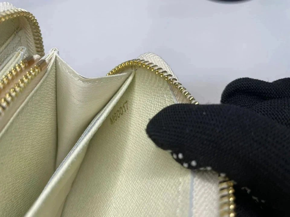Louis Vuitton Damier Azur Zippy Zip Around Long Wallet – White Designer Luxury Purse | Free 3–5 Day USA Shipping image 4