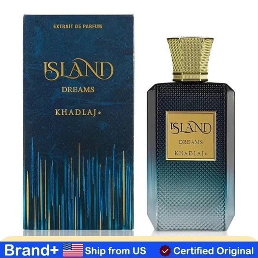 Khadlaj Island Dreams Extrait de Parfum 100ml / 3.4 oz – Exotic Sweet Woody Luxury Fragrance | Long-Lasting Intense Scent | Free 3-Day USA Shipping image 0