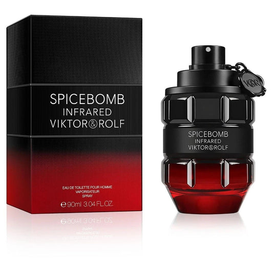 Viktor & Rolf Spicebomb Infrared Eau de Toilette for Men 90ml / 3.04 oz – Spicy Red Pepper Tobacco Warm Cologne | Long-Lasting | Free 3-Day USA Shipping image 0