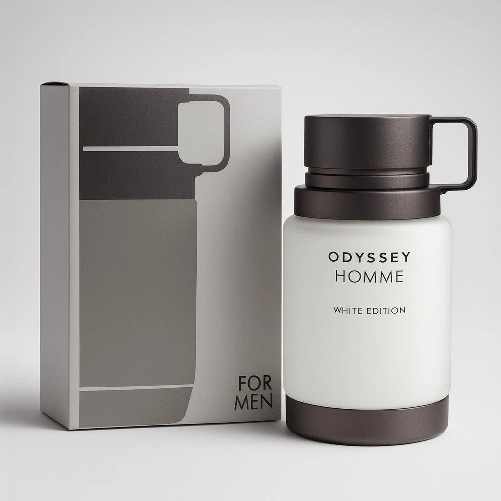 Armaf Odyssey Homme White Edition EDP 100ml | Men's Fresh Aquatic Cologne | Mint, Cardamom, Pineapple, Sage & Amberwood | Free Delivery All Over USA image 0