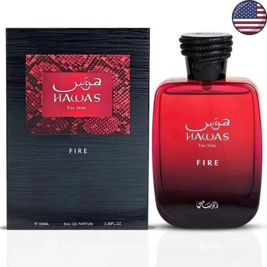Rasasi Hawas Fire For Him Eau De Parfum for Men – Bold Spicy Woody Luxury Fragrance | Free USA 3-Day Delivery image 0