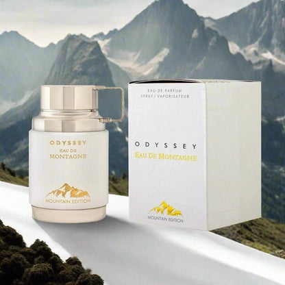 Armaf Odyssey Eau de Montagne EDP 100ml | Creamy Gourmand Perfume | Almond, Vanilla, Cacao, Sandalwood & White Flowers | Free Delivery All Over USA image 1