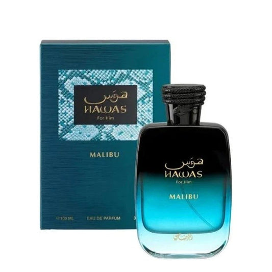 Rasasi Hawas Malibu For Him Eau De Parfum 100ML Men’s Fresh Tropical Perfume | Free USA 3-Day Delivery image 0