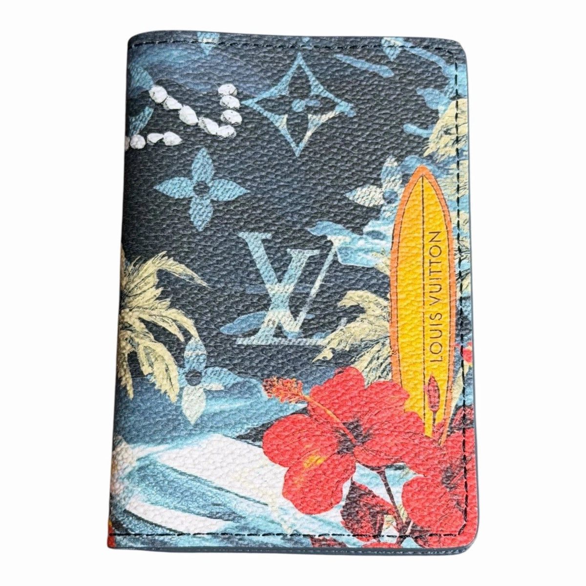 NEW Louis Vuitton Pocket Organizer Monogram Surfin’ Blue Bifold Wallet – Limited Edition Designer Luxury | Free 3–5 Day USA Shipping image 1