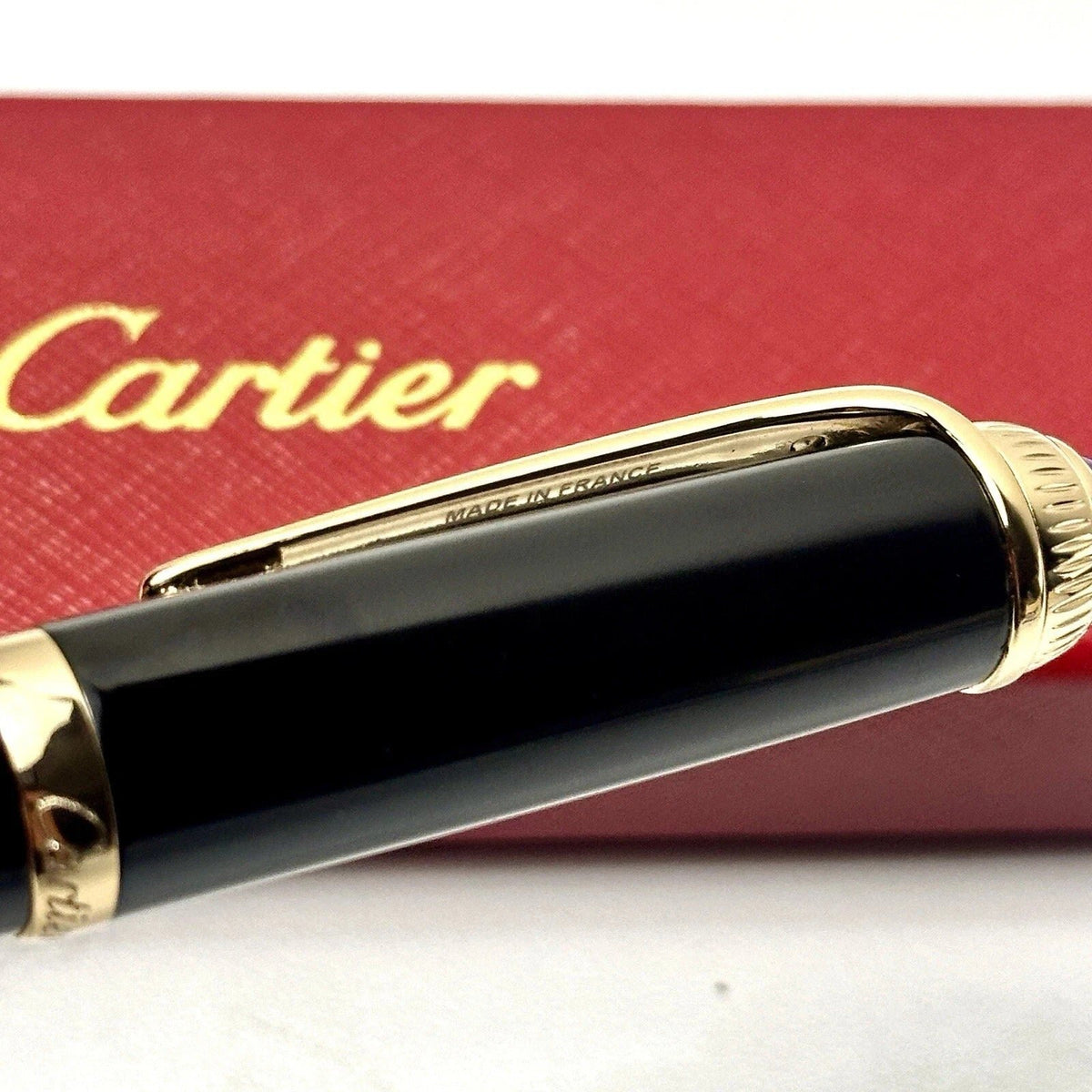Cartier Black & Gold Composite Executive Rollerball Pen – Rare AD VIP Gift Luxury Writing Instrument | Free 3–5 Day USA Shipping image 6