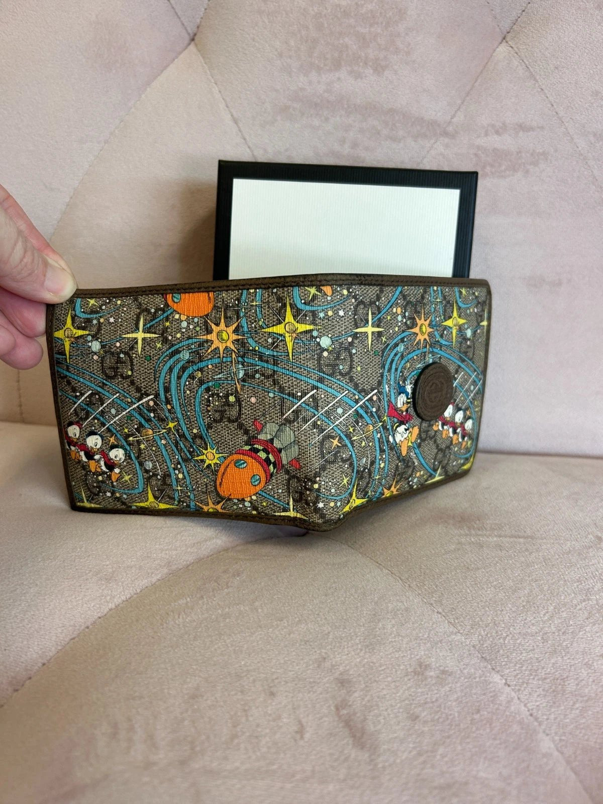 Gucci x Disney GG Supreme Donald Duck Billfold Wallet – Limited Edition Designer Leather Wallet | 70% OFF + Free 3–5 Day USA Shipping image 1