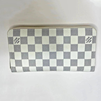 Louis Vuitton Damier Azur Zippy Zip Around Long Wallet – White Designer Luxury Purse | Free 3–5 Day USA Shipping image 0