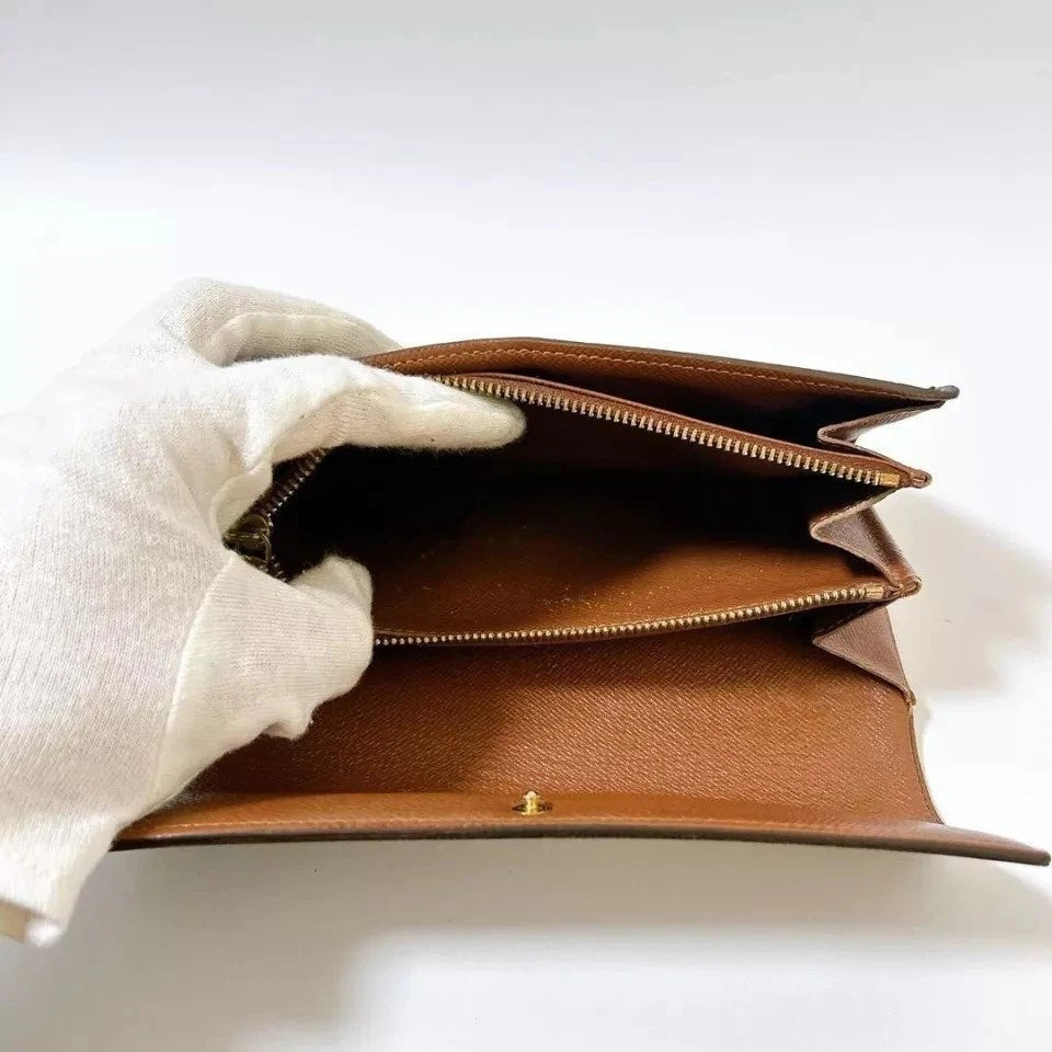 Louis Vuitton LV Monogram Brown Coated Canvas Sarah Long Wallet – Luxury Designer Women’s Organizer | Free 3–5 Day USA Shipping image 2