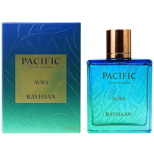 Rayhaan Pacific Aura Pour Homme Eau de Parfum 3.4 oz (100ml) – Fresh Aquatic Men’s Perfume | Long Lasting Fragrance & Free USA Shipping image 0