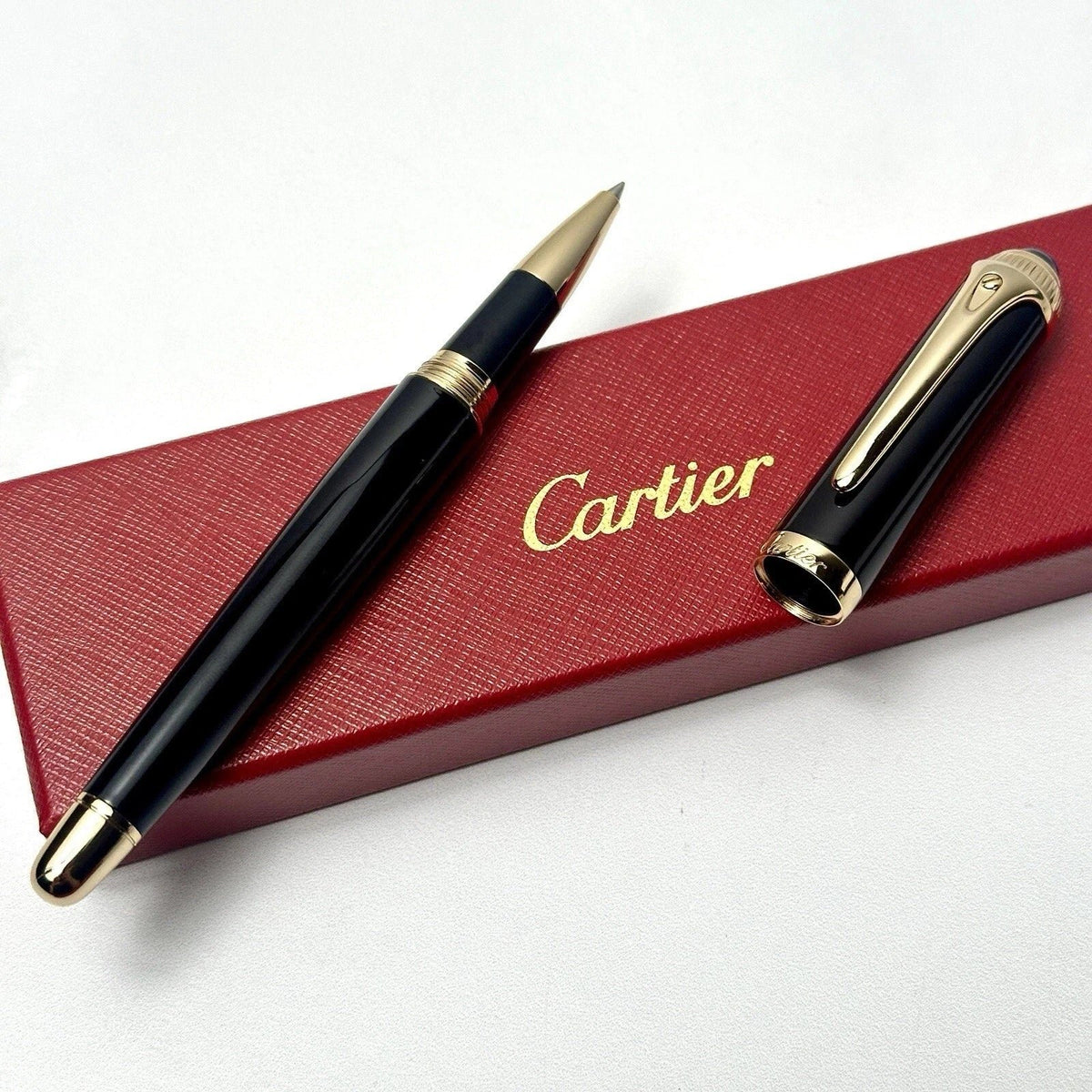 Cartier Black & Gold Composite Executive Rollerball Pen – Rare AD VIP Gift Luxury Writing Instrument | Free 3–5 Day USA Shipping image 7