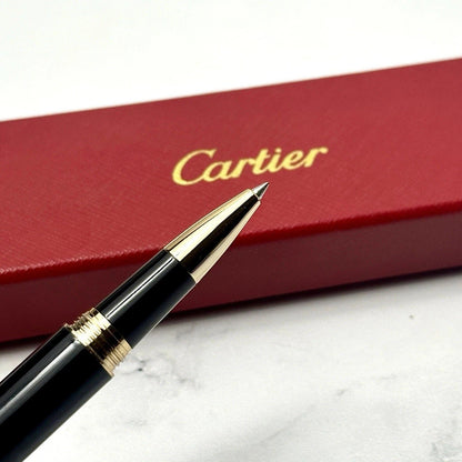 Cartier Black & Gold Composite Executive Rollerball Pen – Rare AD VIP Gift Luxury Writing Instrument | Free 3–5 Day USA Shipping image 8